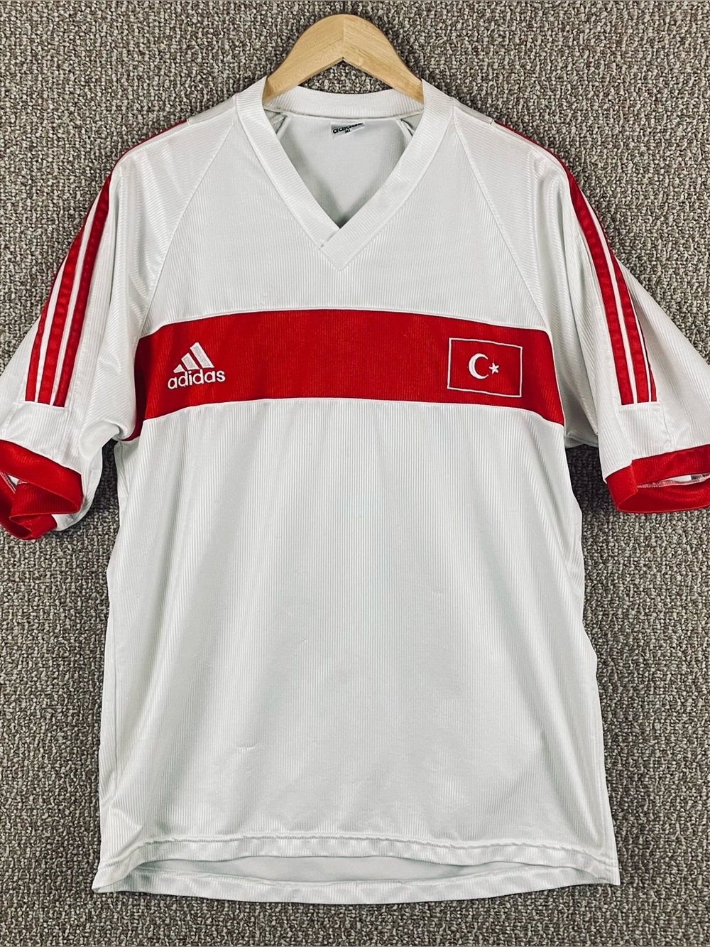 Vintage Adidas Turkey Soccer Jersey Size XL Away football 90s Y2K F463